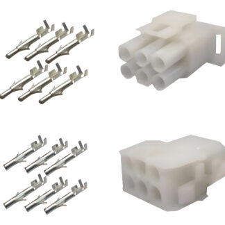 Conector Hylok 6 Vias Macho Fêmea Kit Com Terminais Internos