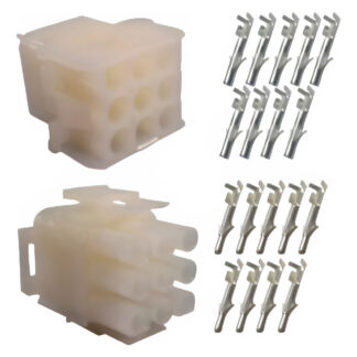 Conector Hylok 9 Vias Macho Fêmea Kit Com Terminais Internos