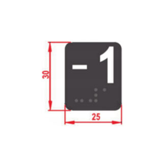 Pastilha Braille Preta 25 X 30Mm