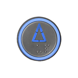 Botão Com Braille Led Azul 32Mm 12/24V Gravações Diversas