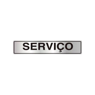 Placa De Sinalização - Serviço - 50 X 230Mm