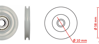 Roldana 58Mm Para Porta Cab E Pav Rolete (140653)