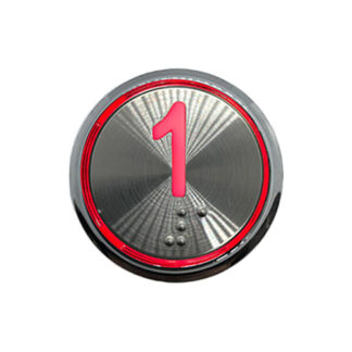 Botão Com Braille Led Vermelho 35,6Mm 12/24V Gravações Diversas