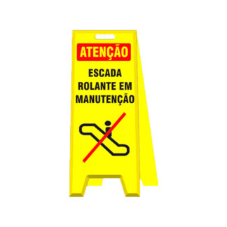 Placa De Sinalização - Escada Rolante Em Manutenção (Chão)