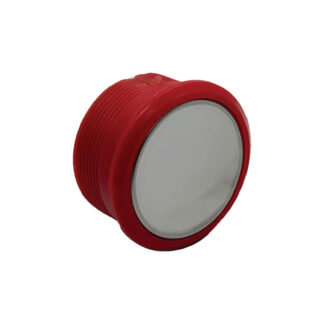 Botão Côncavo Espelhado Vermelho Alarme