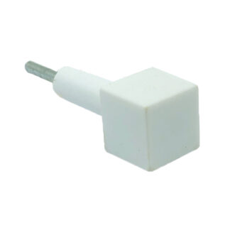 Botão Quadrado 14mm Branco com Pino e sem led