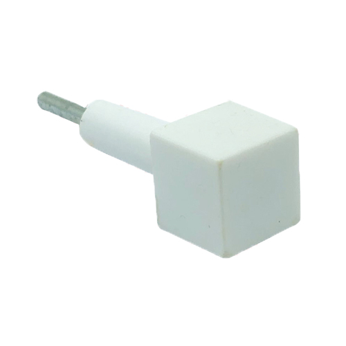 Botão Quadrado 14mm Branco com Pino e sem led