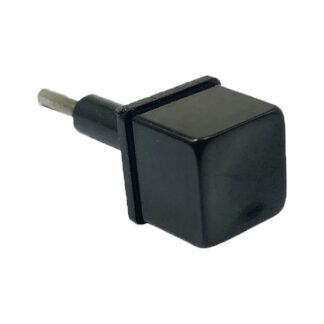Botão Quadrado 18mm Preto com Pino e sem led