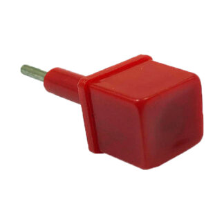 Botão Quadrado 18mm Vermelho com Pino e sem led