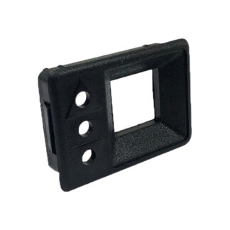 Corpo Para Botão Com 3 Furos Para Led Preto
